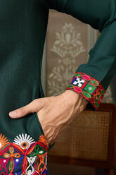 Green Cotton Kurta for Navratri